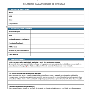 Relatório de Entrega de Atividades Extensionistas - Cruzeiro do Sul